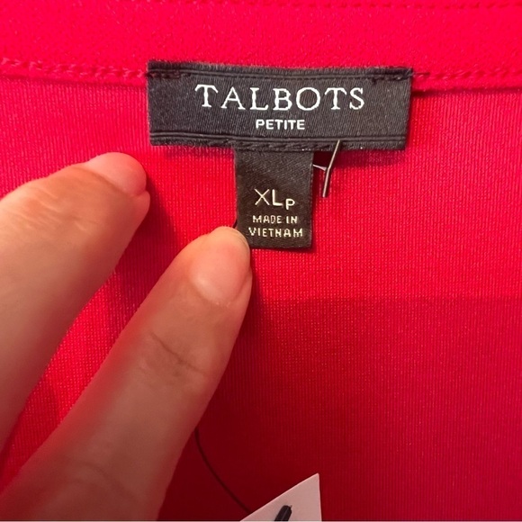 NWT Talbots Faux Wrap Poet Sleeve Crepe
Top Shirt Size: PXL Color: Red - Picture 5 of 9